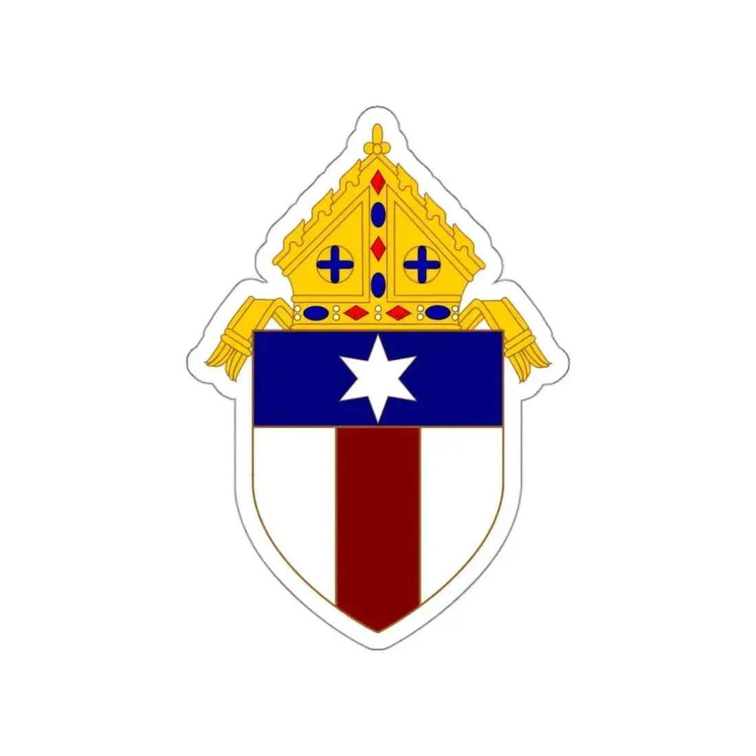 Roman Catholic Diocese of Lincoln - STICKER Vinyl Die-Cut Decal White Die-Cut 3 Inch - The Sticker Space