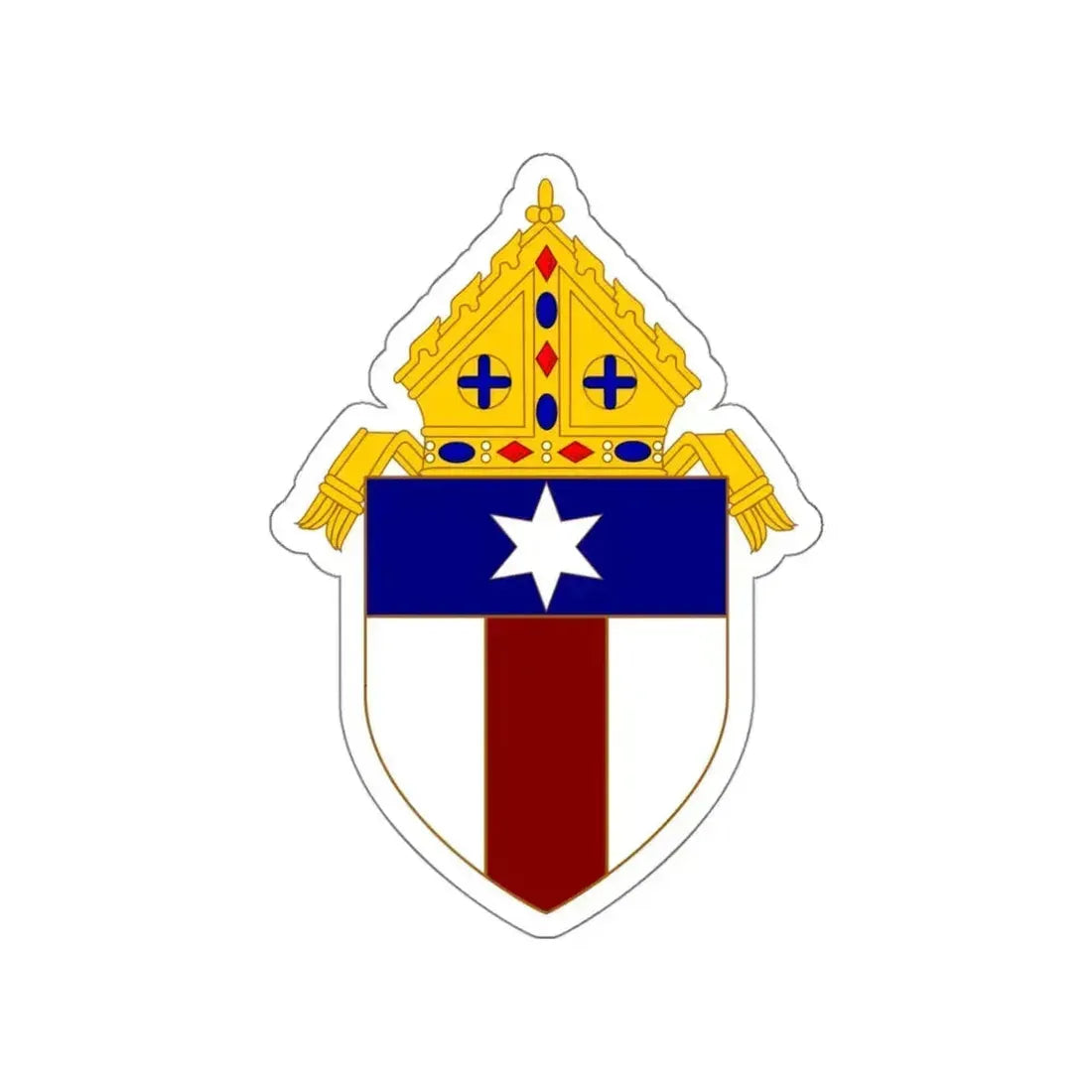 Roman Catholic Diocese of Lincoln - STICKER Vinyl Die-Cut Decal White Die-Cut 4 Inch - The Sticker Space