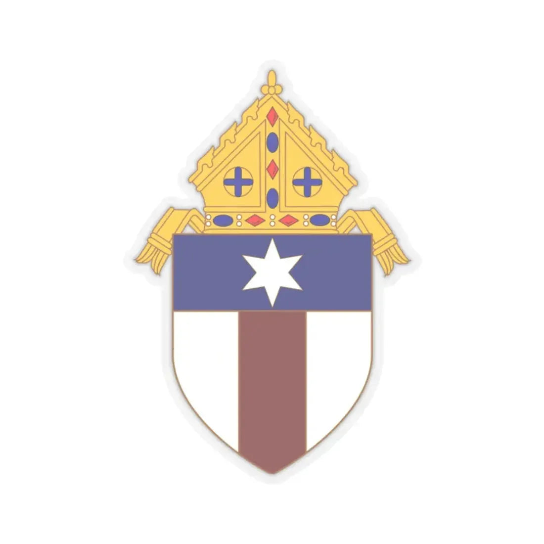 Roman Catholic Diocese of Lincoln - STICKER Vinyl Kiss-Cut Decal 2 Inch Transparent - The Sticker Space