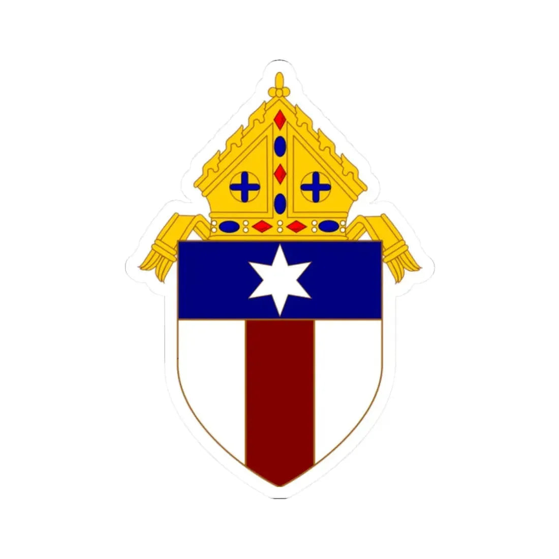 Roman Catholic Diocese of Lincoln - STICKER Vinyl Kiss-Cut Decal 2 Inch White - The Sticker Space