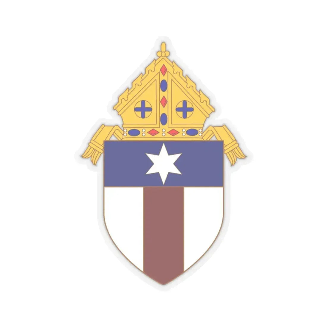 Roman Catholic Diocese of Lincoln - STICKER Vinyl Kiss-Cut Decal 3 Inch Transparent - The Sticker Space