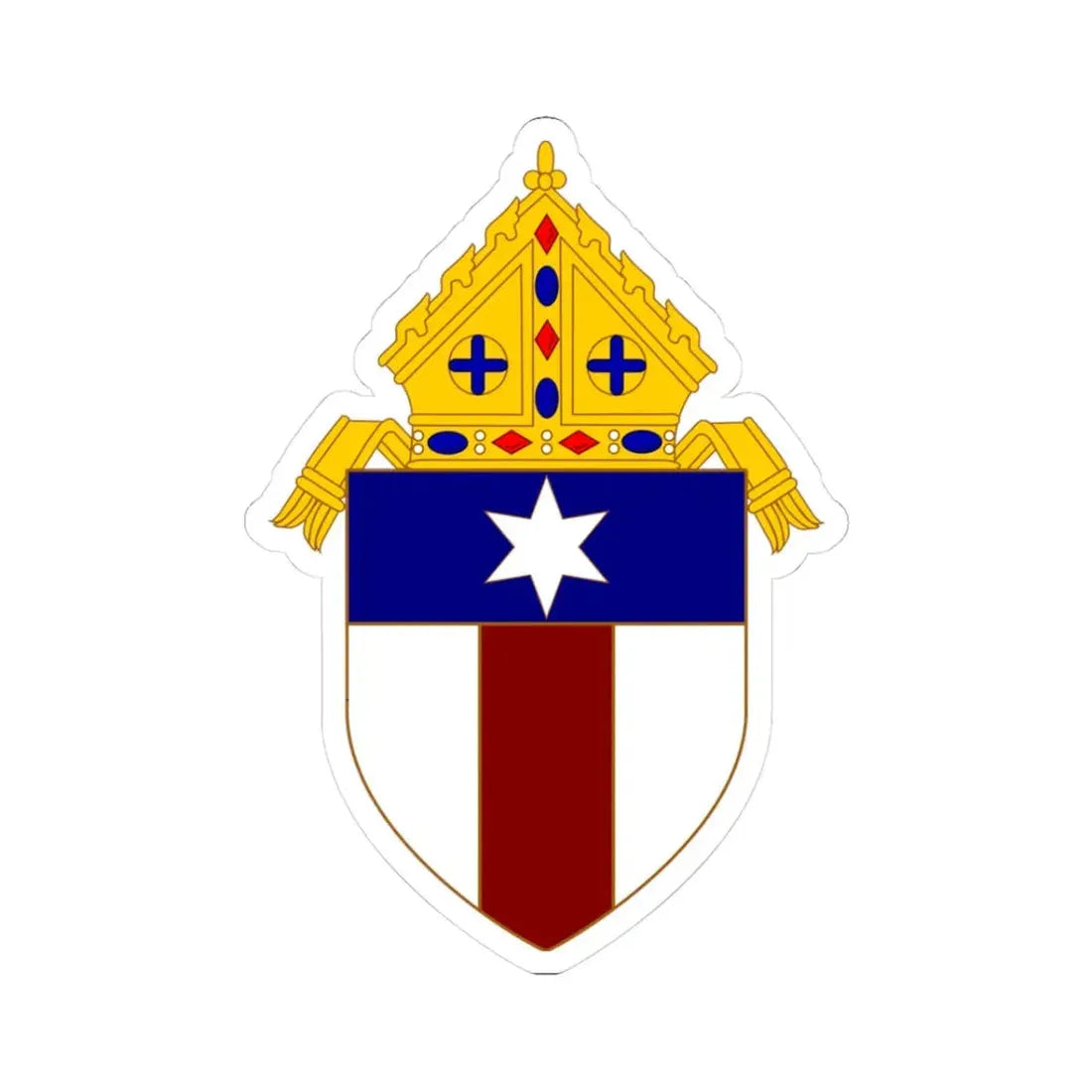 Roman Catholic Diocese of Lincoln - STICKER Vinyl Kiss-Cut Decal 3 Inch White - The Sticker Space