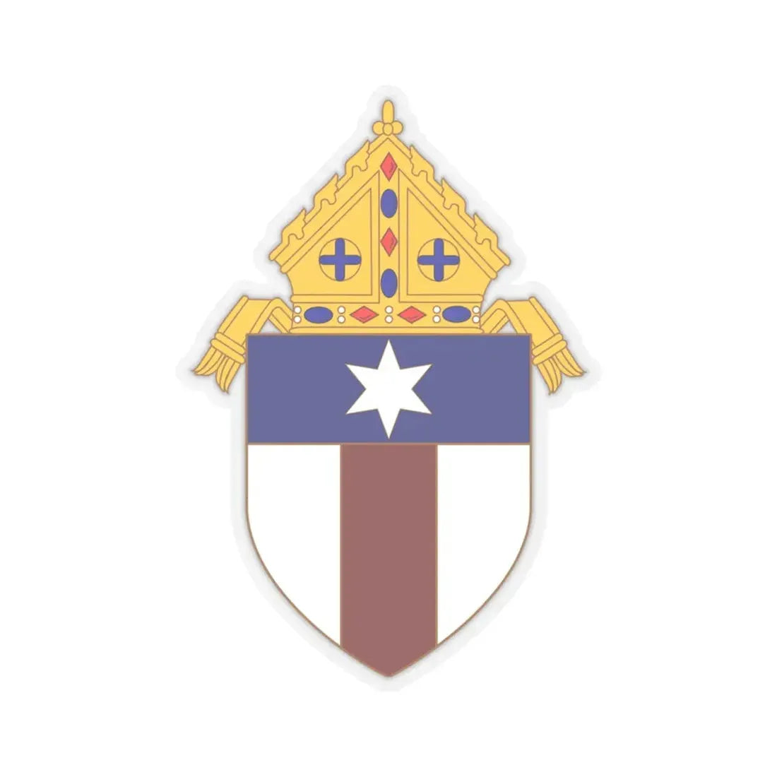 Roman Catholic Diocese of Lincoln - STICKER Vinyl Kiss-Cut Decal 4 Inch Transparent - The Sticker Space