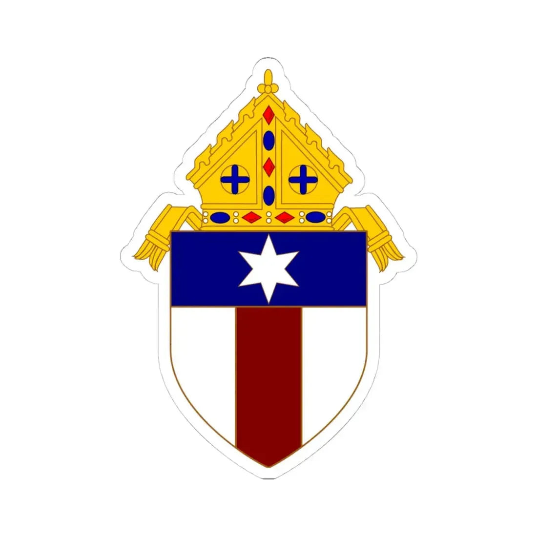 Roman Catholic Diocese of Lincoln - STICKER Vinyl Kiss-Cut Decal 4 Inch White - The Sticker Space