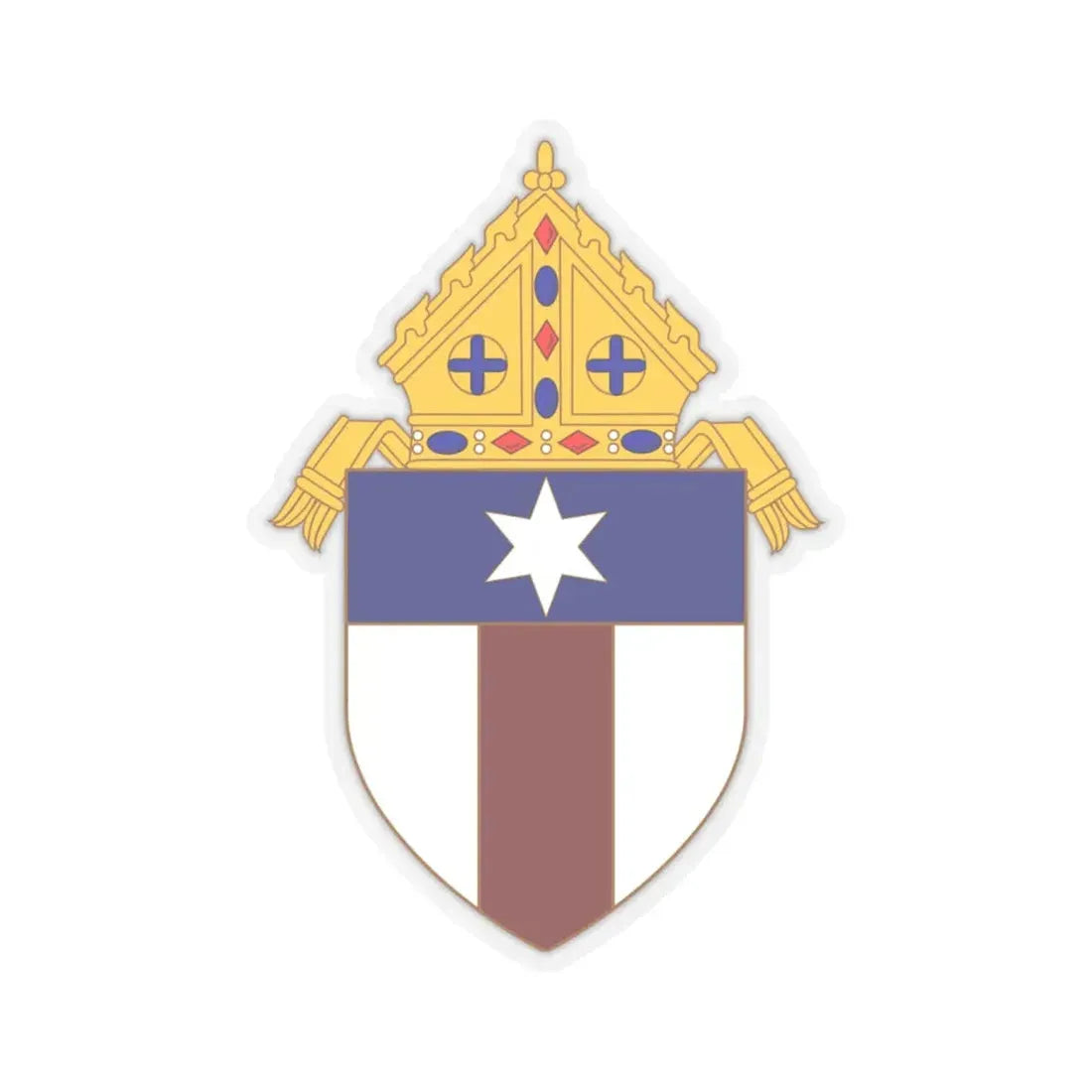 Roman Catholic Diocese of Lincoln - STICKER Vinyl Kiss-Cut Decal 6 Inch Transparent - The Sticker Space