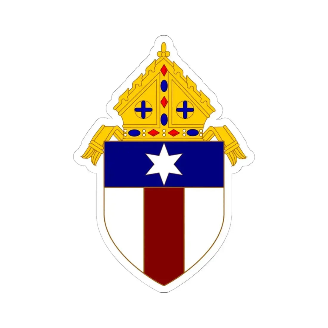 Roman Catholic Diocese of Lincoln - STICKER Vinyl Kiss-Cut Decal 6 Inch White - The Sticker Space