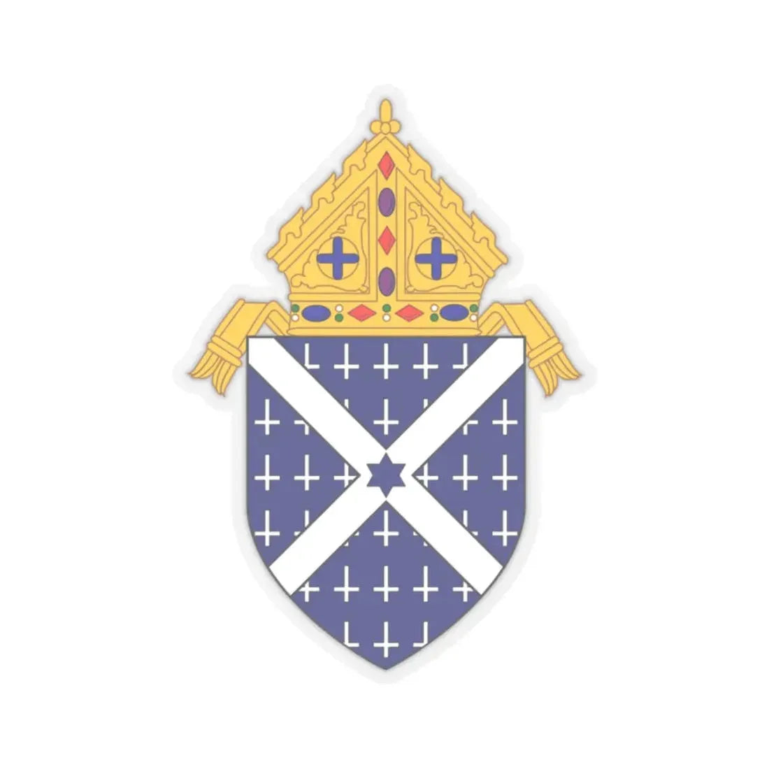 Roman Catholic Diocese of Little Rock - STICKER Vinyl Kiss-Cut Decal 2 Inch Transparent - The Sticker Space