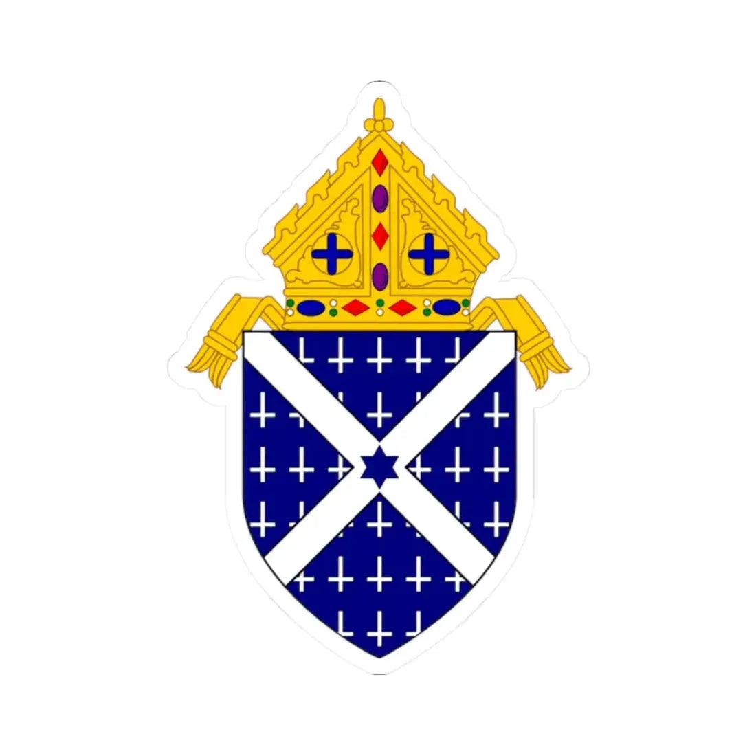 Roman Catholic Diocese of Little Rock - STICKER Vinyl Kiss-Cut Decal 2 Inch White - The Sticker Space