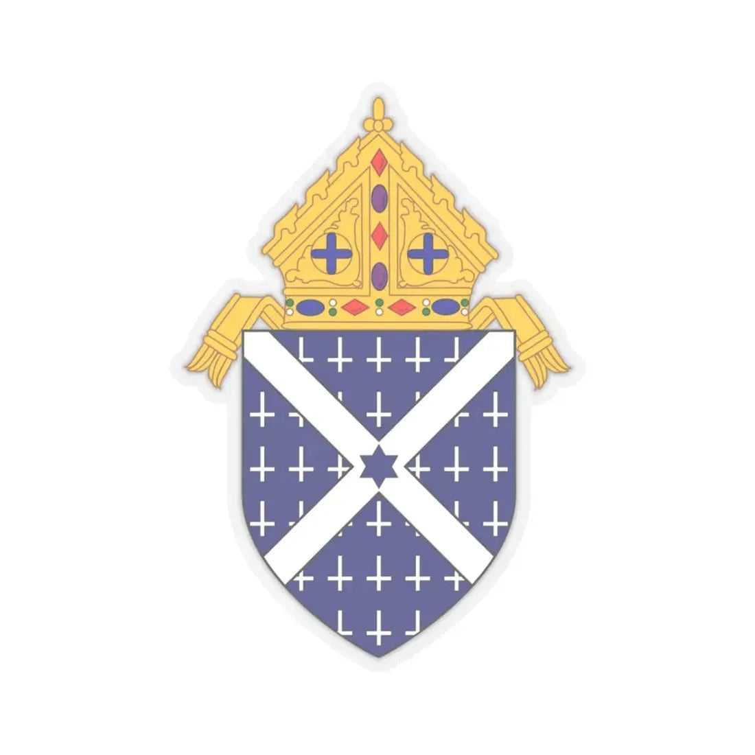 Roman Catholic Diocese of Little Rock - STICKER Vinyl Kiss-Cut Decal 3 Inch Transparent - The Sticker Space
