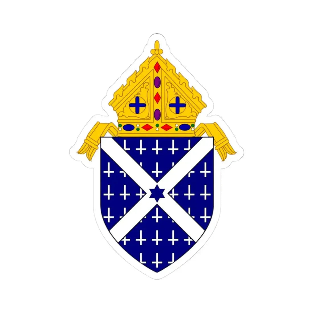 Roman Catholic Diocese of Little Rock - STICKER Vinyl Kiss-Cut Decal 3 Inch White - The Sticker Space