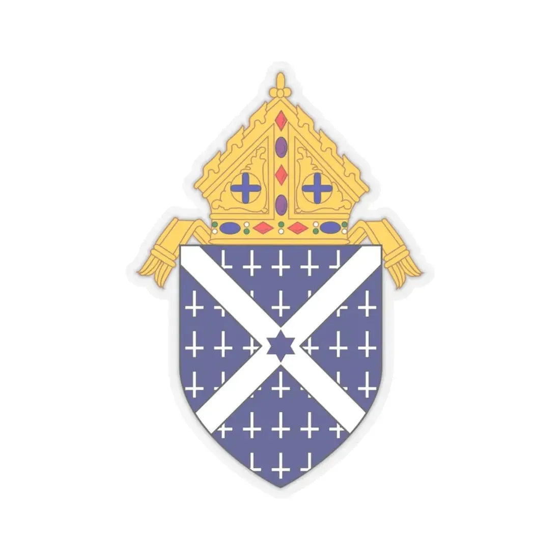 Roman Catholic Diocese of Little Rock - STICKER Vinyl Kiss-Cut Decal 4 Inch Transparent - The Sticker Space