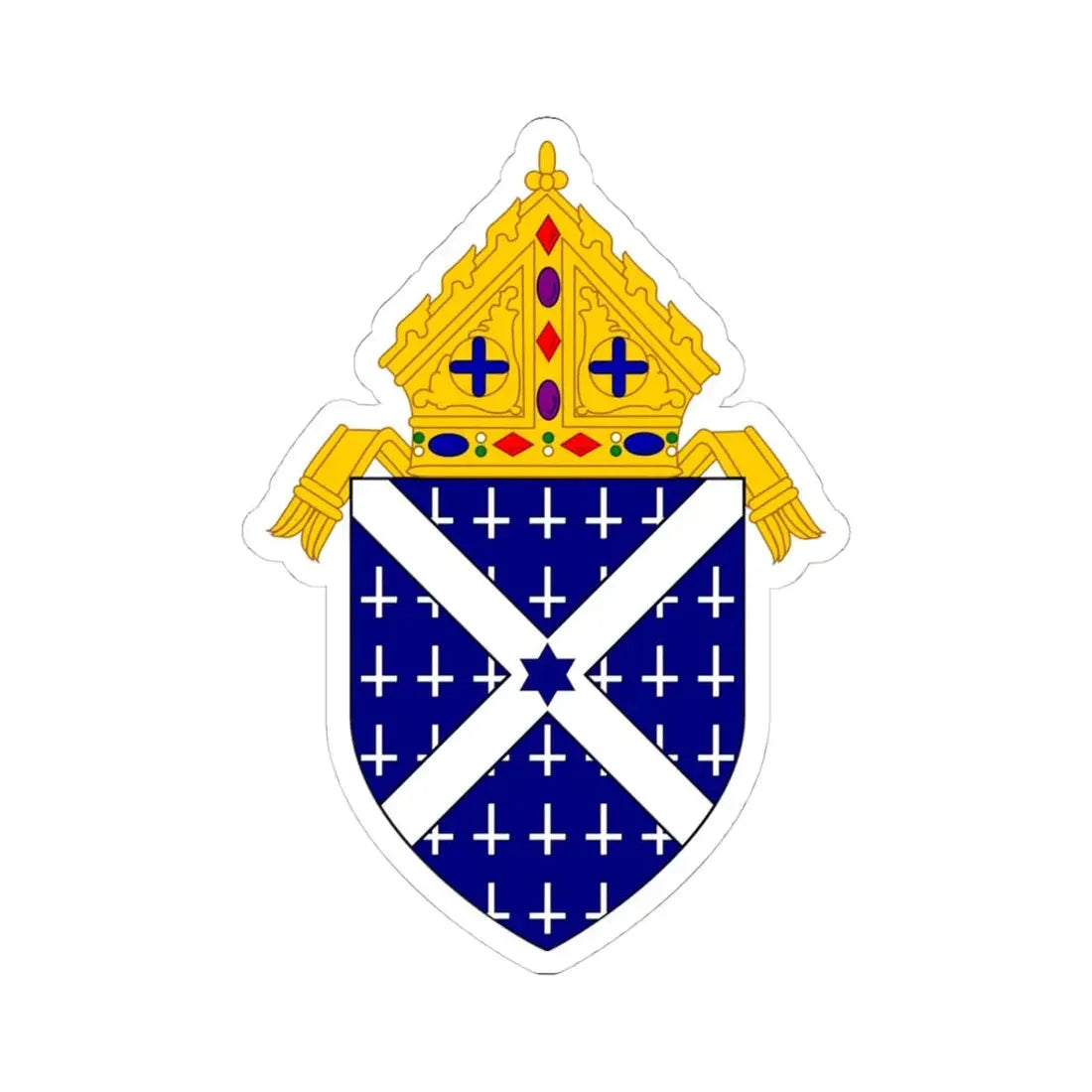 Roman Catholic Diocese of Little Rock - STICKER Vinyl Kiss-Cut Decal 4 Inch White - The Sticker Space