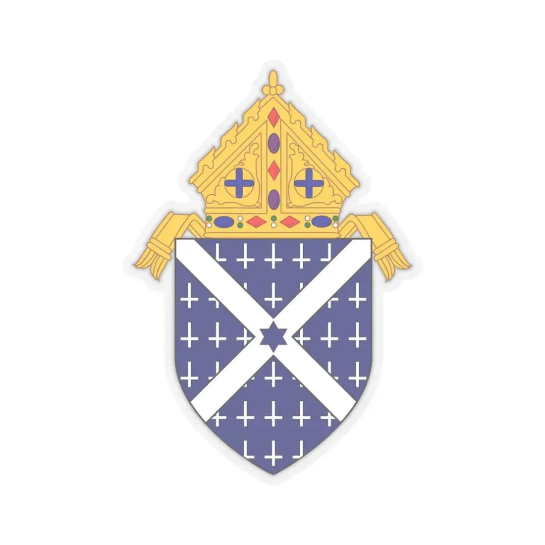 Roman Catholic Diocese of Little Rock - STICKER Vinyl Kiss-Cut Decal 6 Inch Transparent - The Sticker Space