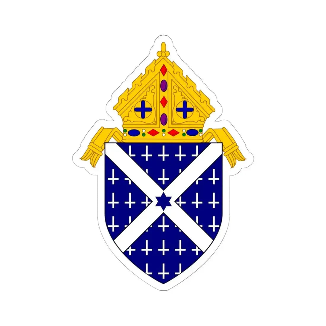 Roman Catholic Diocese of Little Rock - STICKER Vinyl Kiss-Cut Decal 6 Inch White - The Sticker Space