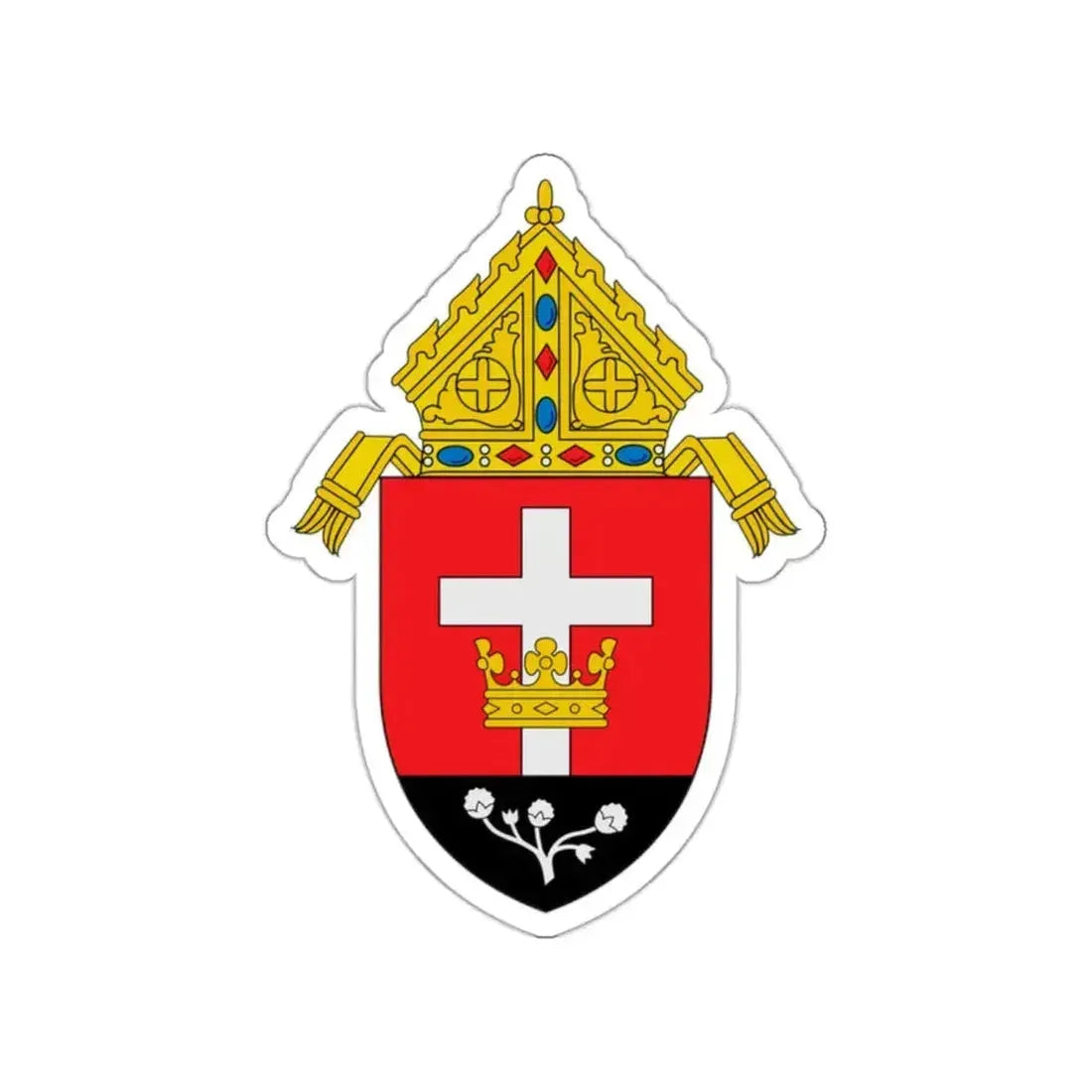Roman Catholic Diocese of Lubbock - STICKER Vinyl Die-Cut Decal White Die-Cut 2 Inch - The Sticker Space