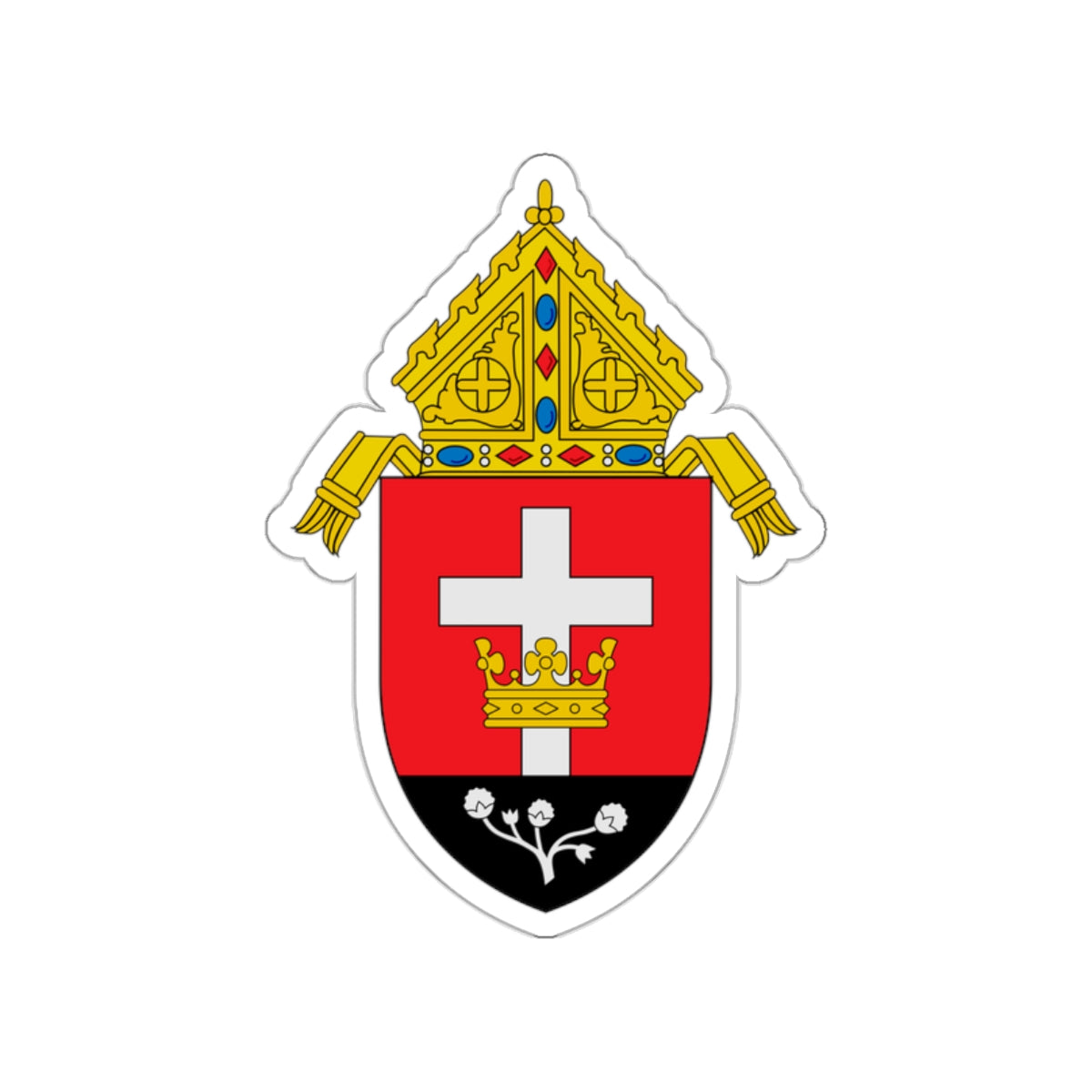 Roman Catholic Diocese of Lubbock - STICKER Vinyl Die-Cut Decal-White-The Sticker Space