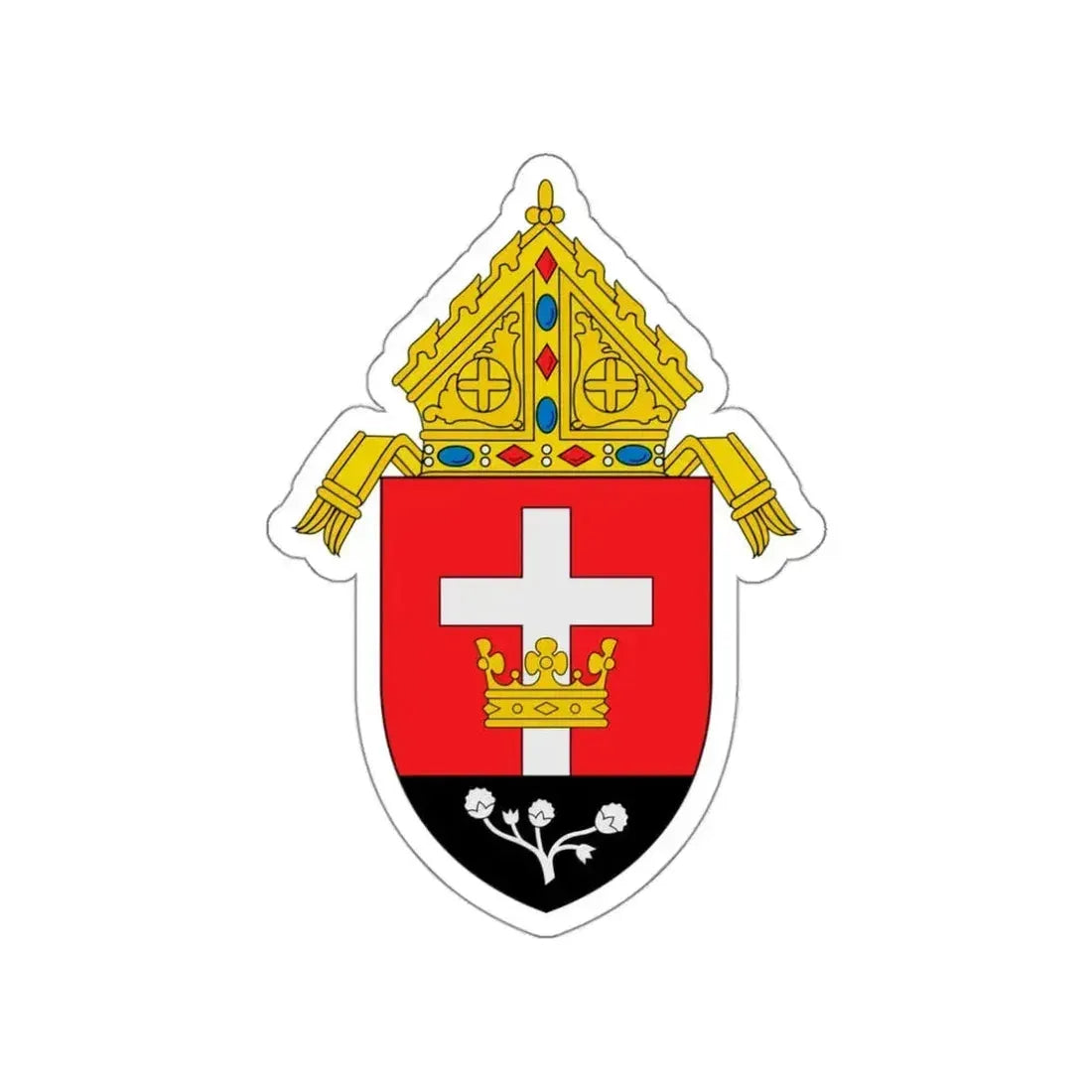 Roman Catholic Diocese of Lubbock - STICKER Vinyl Die-Cut Decal White Die-Cut 3 Inch - The Sticker Space