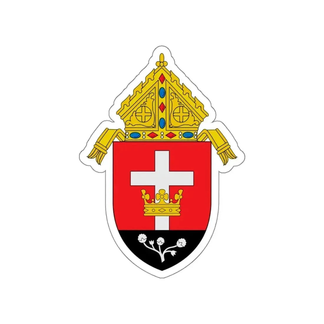 Roman Catholic Diocese of Lubbock - STICKER Vinyl Die-Cut Decal White Die-Cut 4 Inch - The Sticker Space