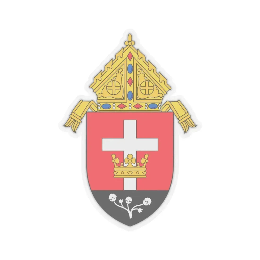 Roman Catholic Diocese of Lubbock - STICKER Vinyl Kiss-Cut Decal 4 Inch Transparent - The Sticker Space