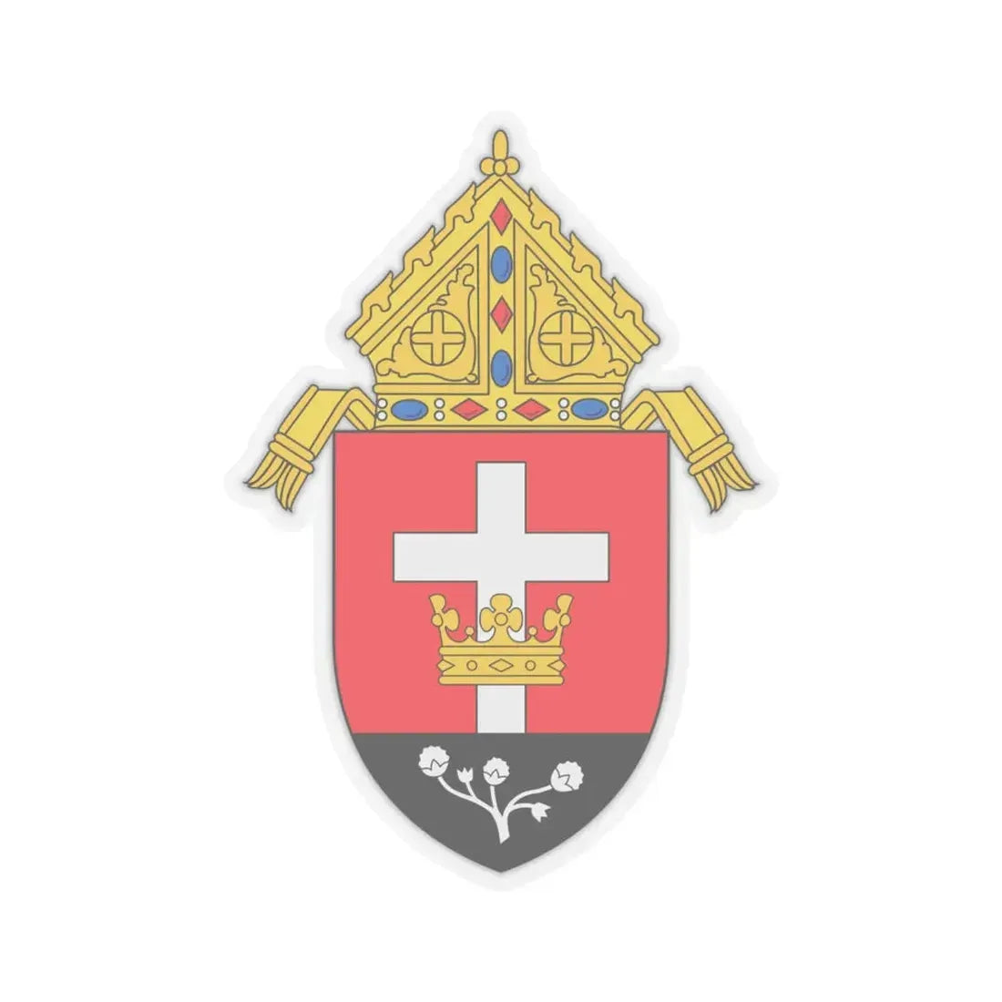 Roman Catholic Diocese of Lubbock - STICKER Vinyl Kiss-Cut Decal 6 Inch Transparent - The Sticker Space