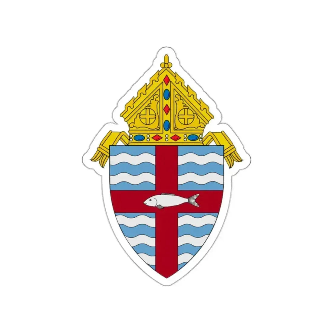 Roman Catholic Diocese of Madison - STICKER Vinyl Die-Cut Decal White Die-Cut 2 Inch - The Sticker Space
