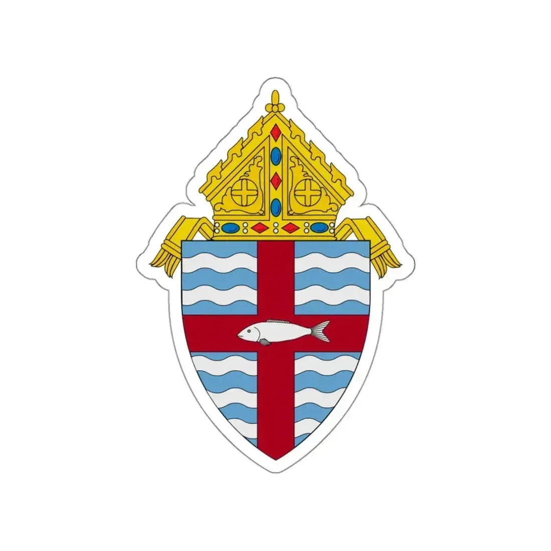 Roman Catholic Diocese of Madison - STICKER Vinyl Die-Cut Decal White Die-Cut 3 Inch - The Sticker Space