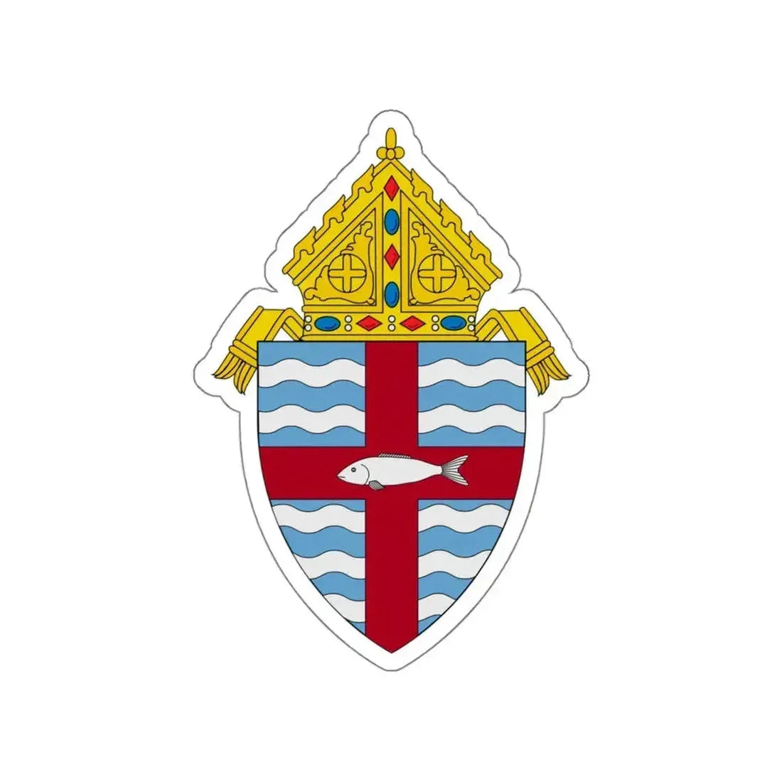 Roman Catholic Diocese of Madison - STICKER Vinyl Die-Cut Decal White Die-Cut 5 Inch - The Sticker Space