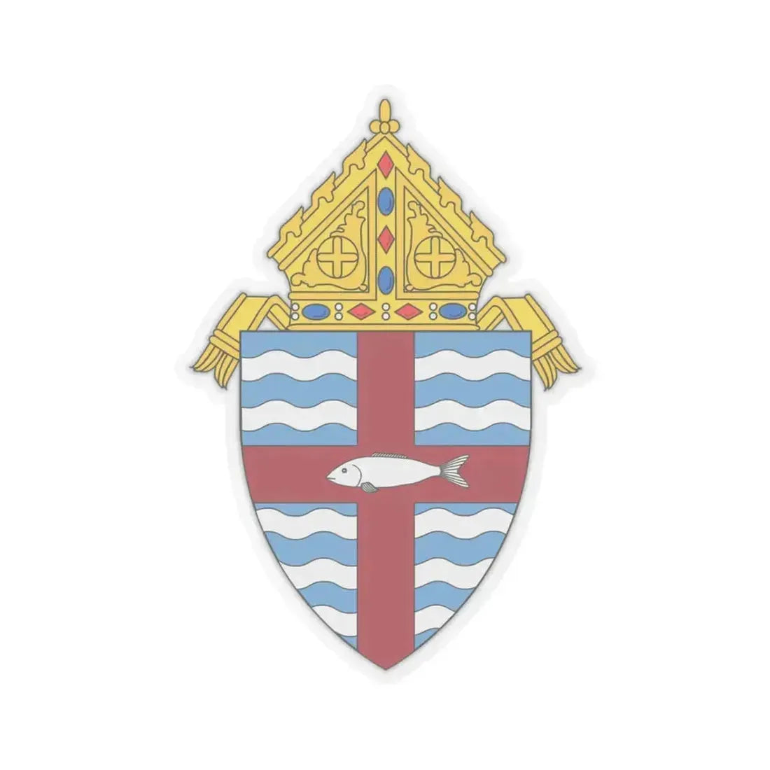 Roman Catholic Diocese of Madison - STICKER Vinyl Kiss-Cut Decal 3 Inch Transparent - The Sticker Space