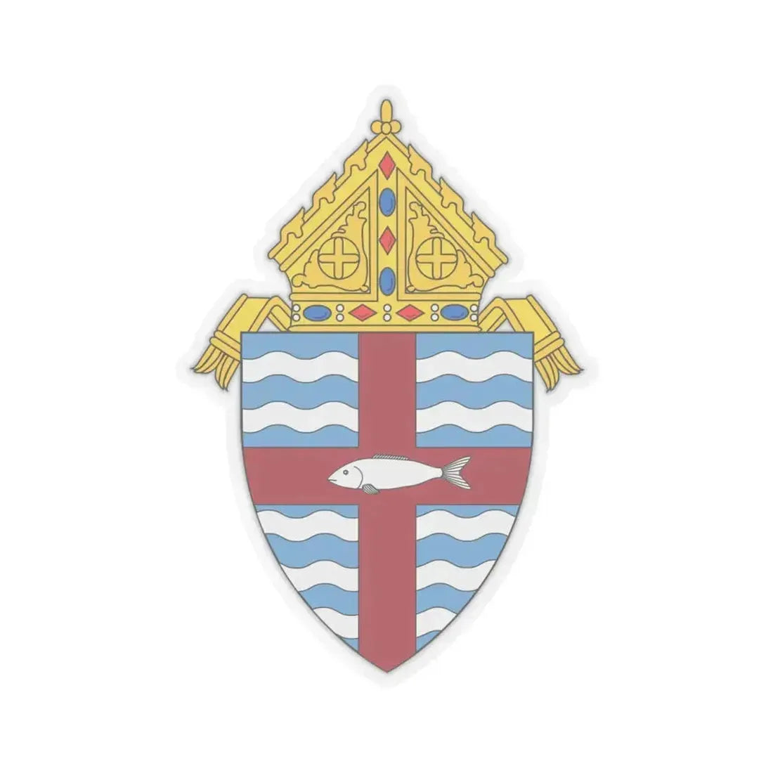 Roman Catholic Diocese of Madison - STICKER Vinyl Kiss-Cut Decal 4 Inch Transparent - The Sticker Space
