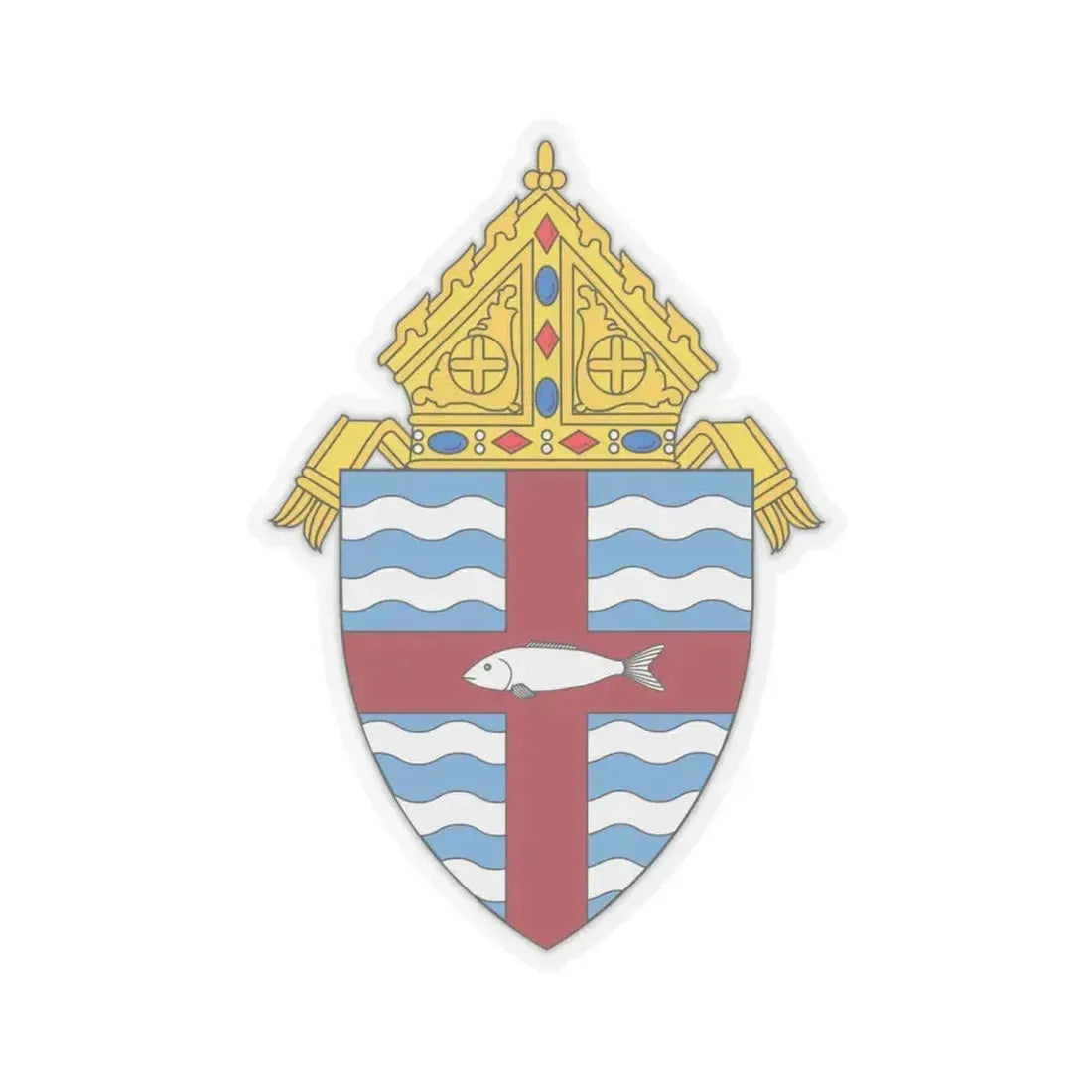 Roman Catholic Diocese of Madison - STICKER Vinyl Kiss-Cut Decal 6 Inch Transparent - The Sticker Space