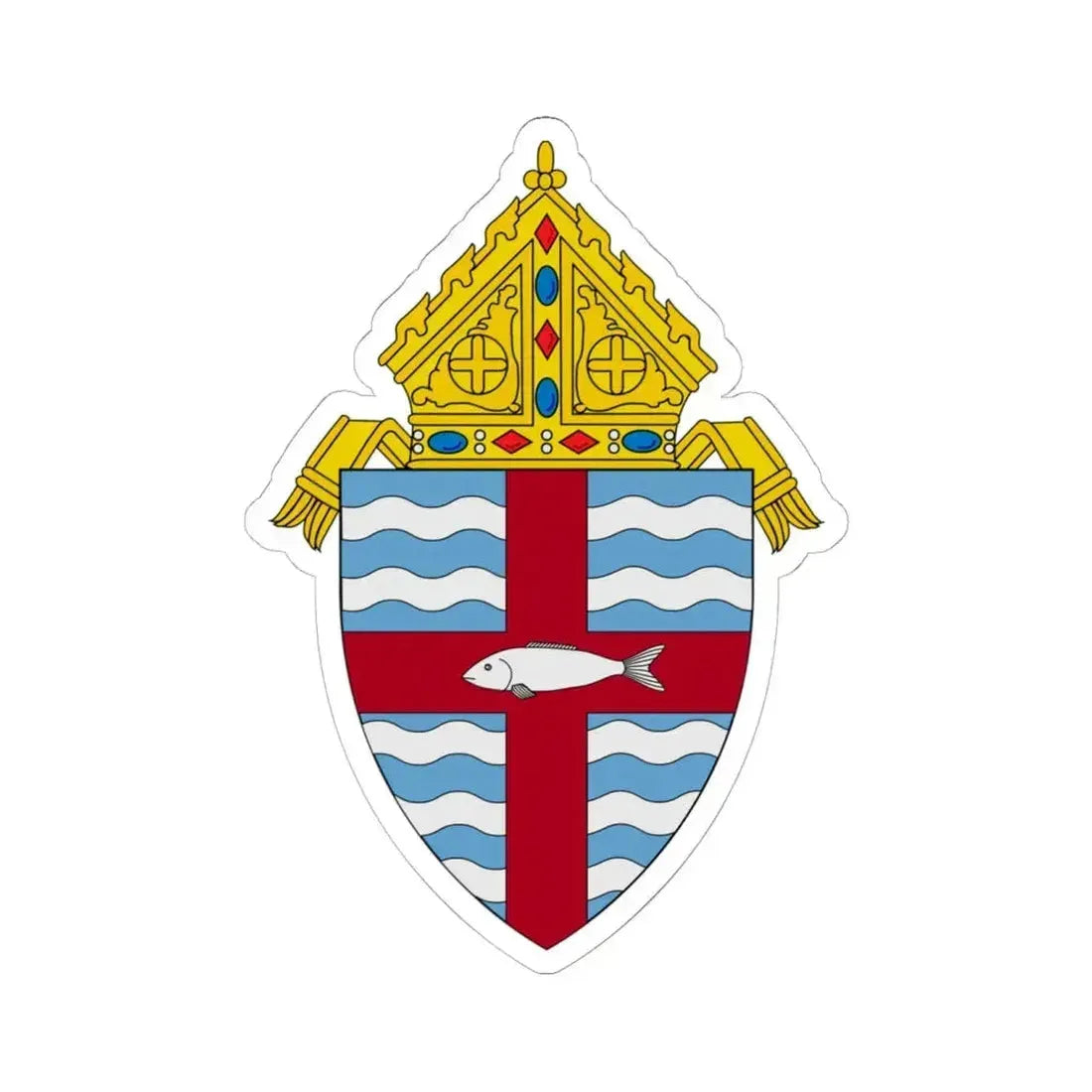 Roman Catholic Diocese of Madison - STICKER Vinyl Kiss-Cut Decal 6 Inch White - The Sticker Space