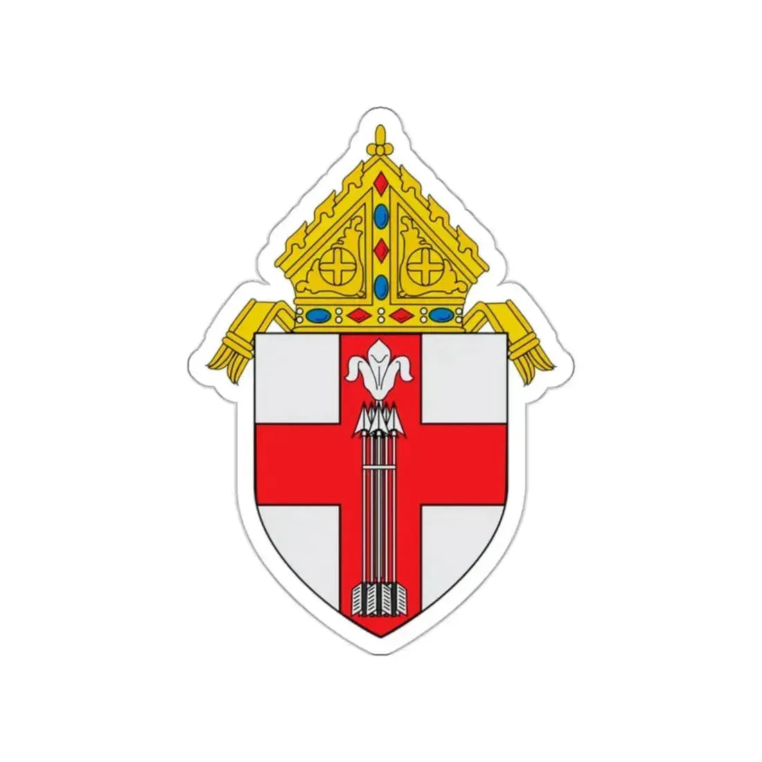 Roman Catholic Diocese of Manchester - STICKER Vinyl Die-Cut Decal White Die-Cut 2 Inch - The Sticker Space
