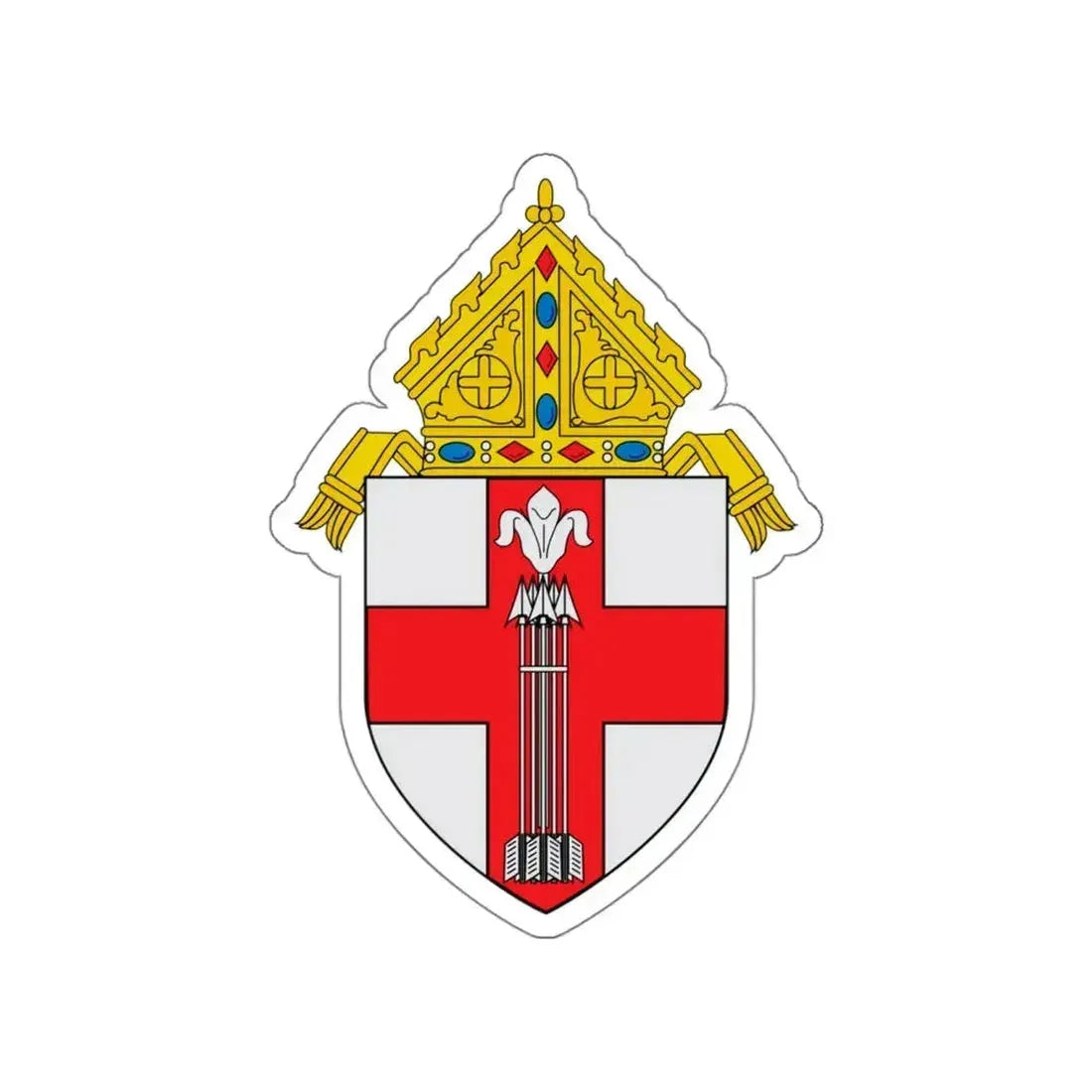 Roman Catholic Diocese of Manchester - STICKER Vinyl Die-Cut Decal White Die-Cut 4 Inch - The Sticker Space