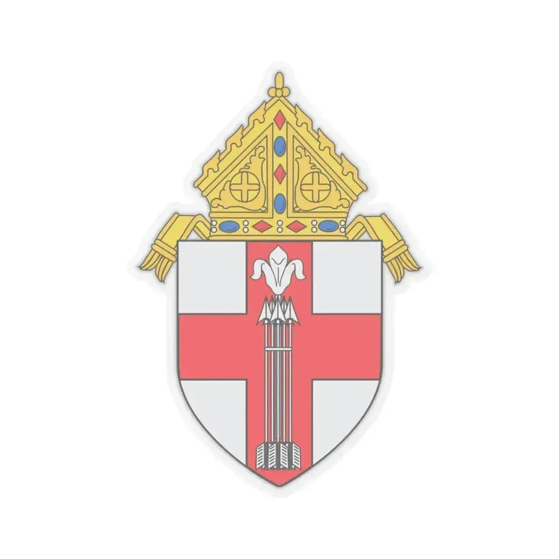 Roman Catholic Diocese of Manchester - STICKER Vinyl Kiss-Cut Decal 3 Inch Transparent - The Sticker Space