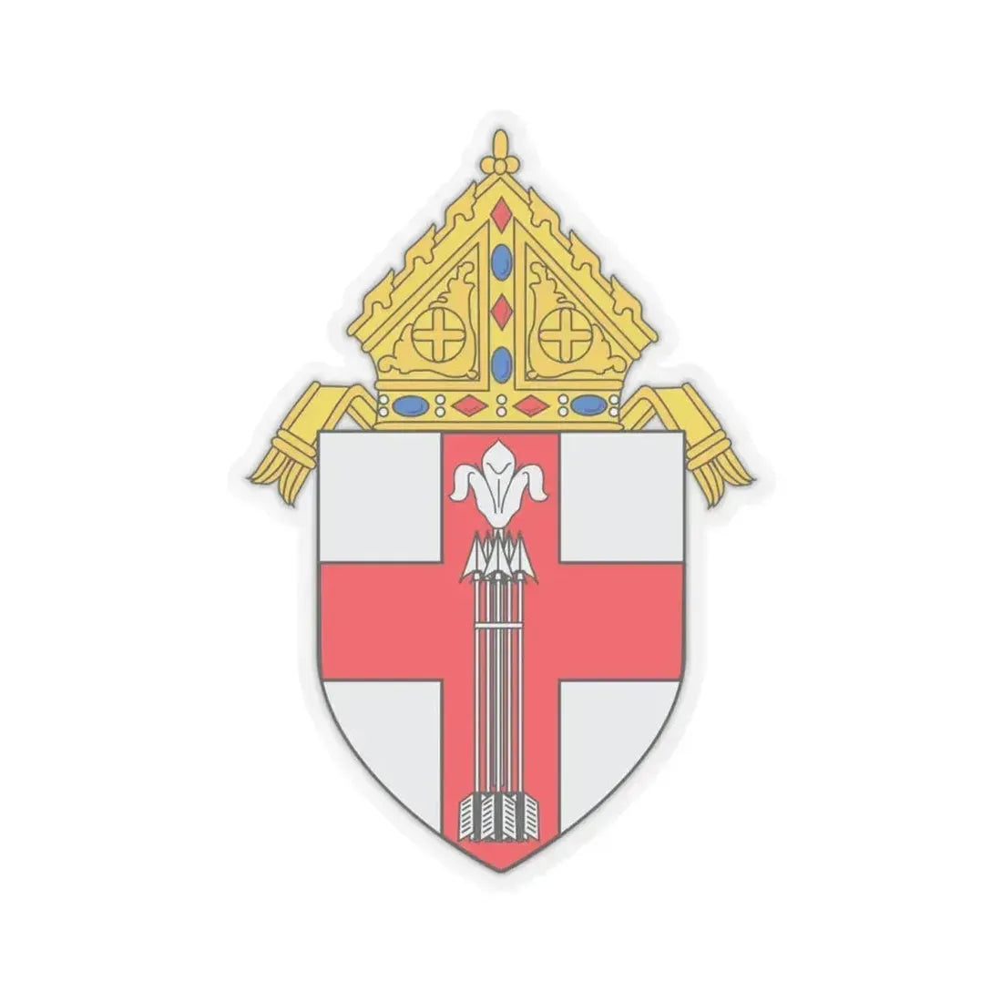 Roman Catholic Diocese of Manchester - STICKER Vinyl Kiss-Cut Decal 4 Inch Transparent - The Sticker Space