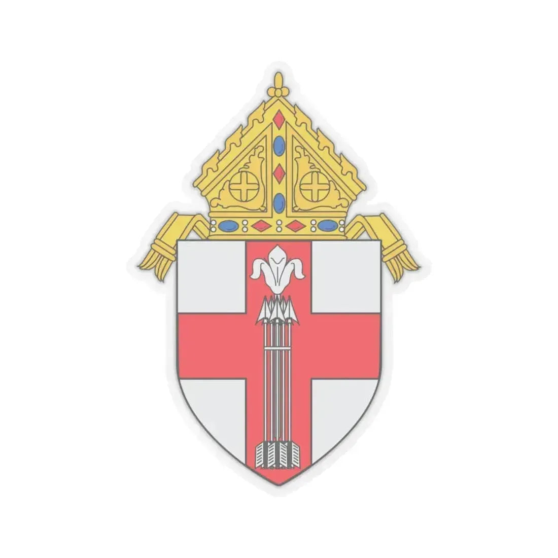 Roman Catholic Diocese of Manchester - STICKER Vinyl Kiss-Cut Decal 6 Inch Transparent - The Sticker Space