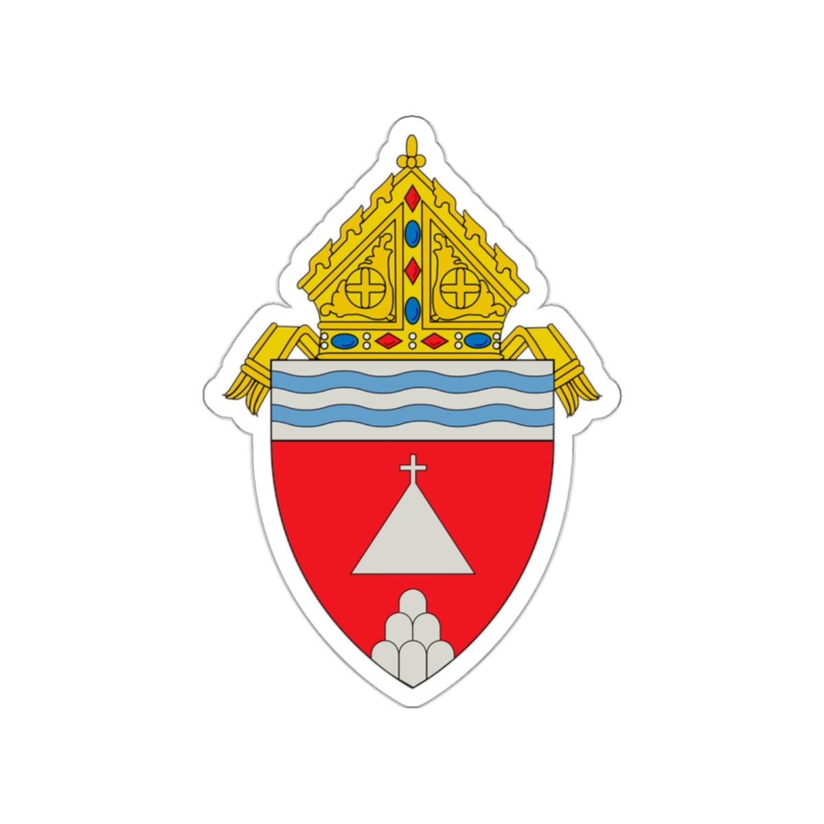 Roman Catholic Diocese of Memphis in Tennessee - STICKER Vinyl Die-Cut Decal-White-The Sticker Space