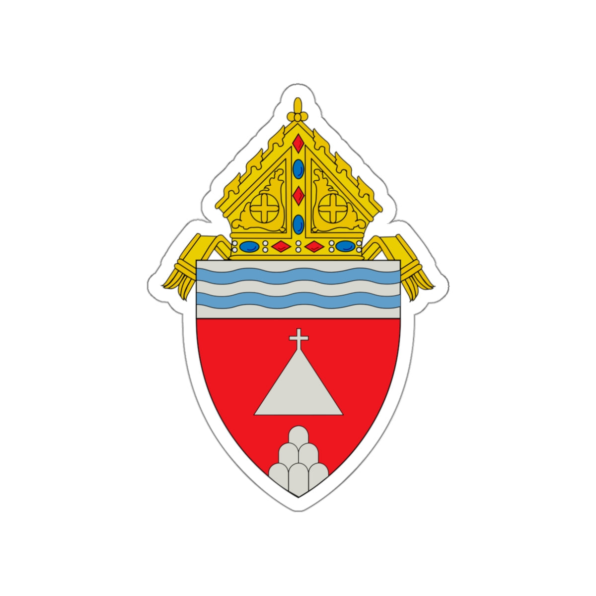 Roman Catholic Diocese of Memphis in Tennessee - STICKER Vinyl Die-Cut Decal-White-The Sticker Space