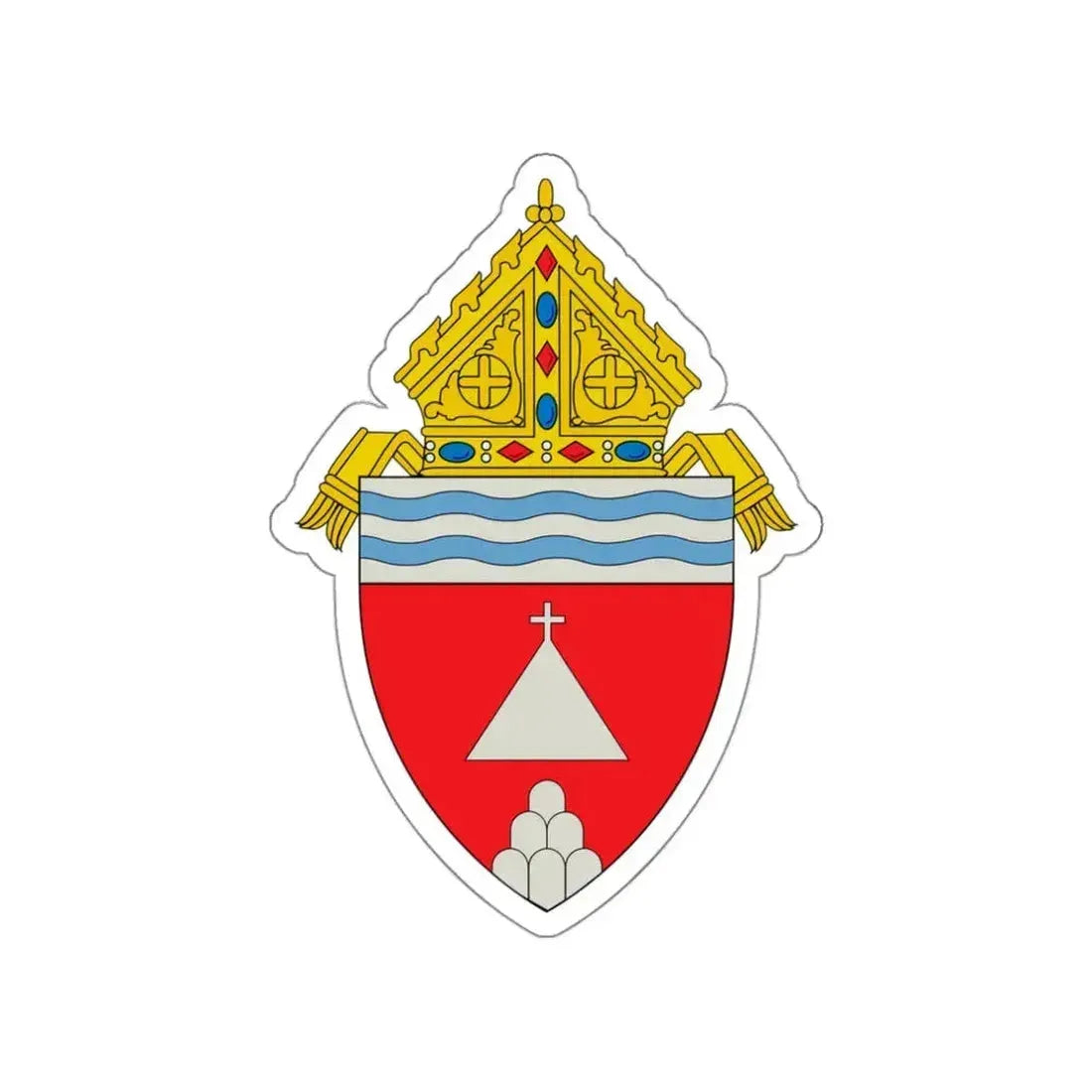 Roman Catholic Diocese of Memphis in Tennessee - STICKER Vinyl Die-Cut Decal White Die-Cut 3 Inch - The Sticker Space