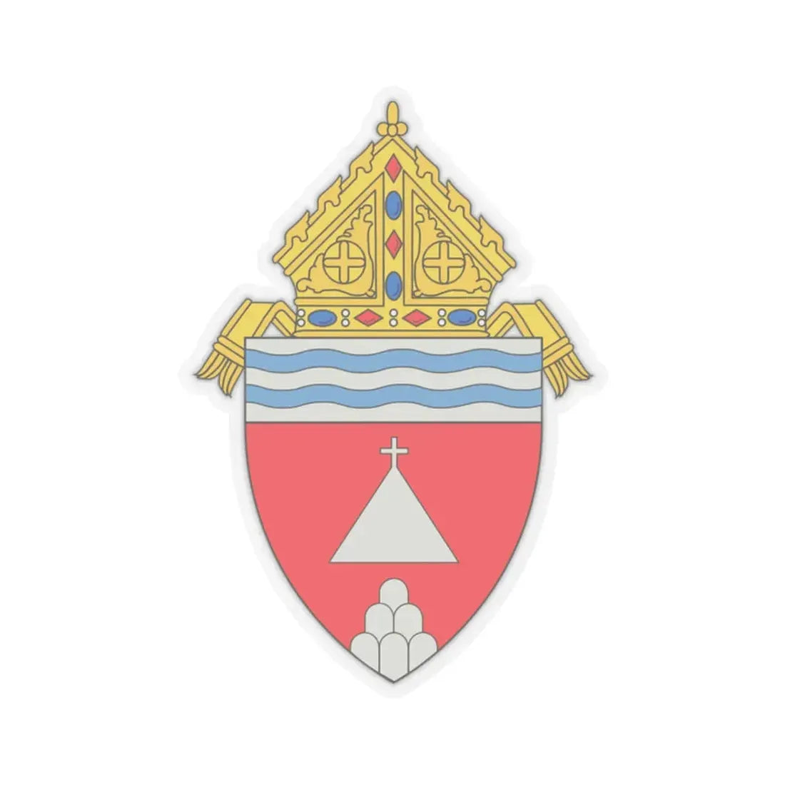 Roman Catholic Diocese of Memphis in Tennessee - STICKER Vinyl Kiss-Cut Decal 2 Inch Transparent - The Sticker Space