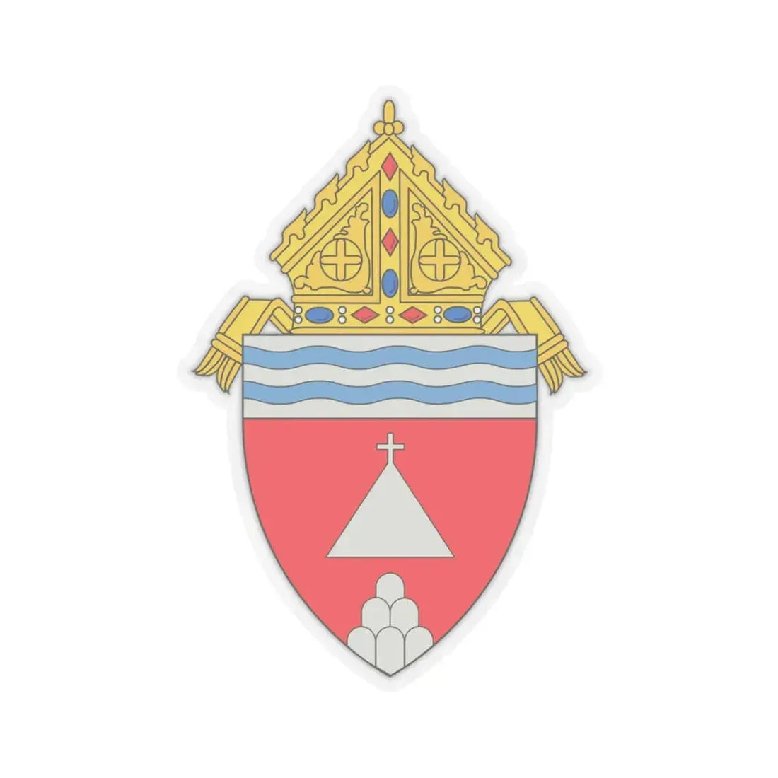 Roman Catholic Diocese of Memphis in Tennessee - STICKER Vinyl Kiss-Cut Decal 3 Inch Transparent - The Sticker Space