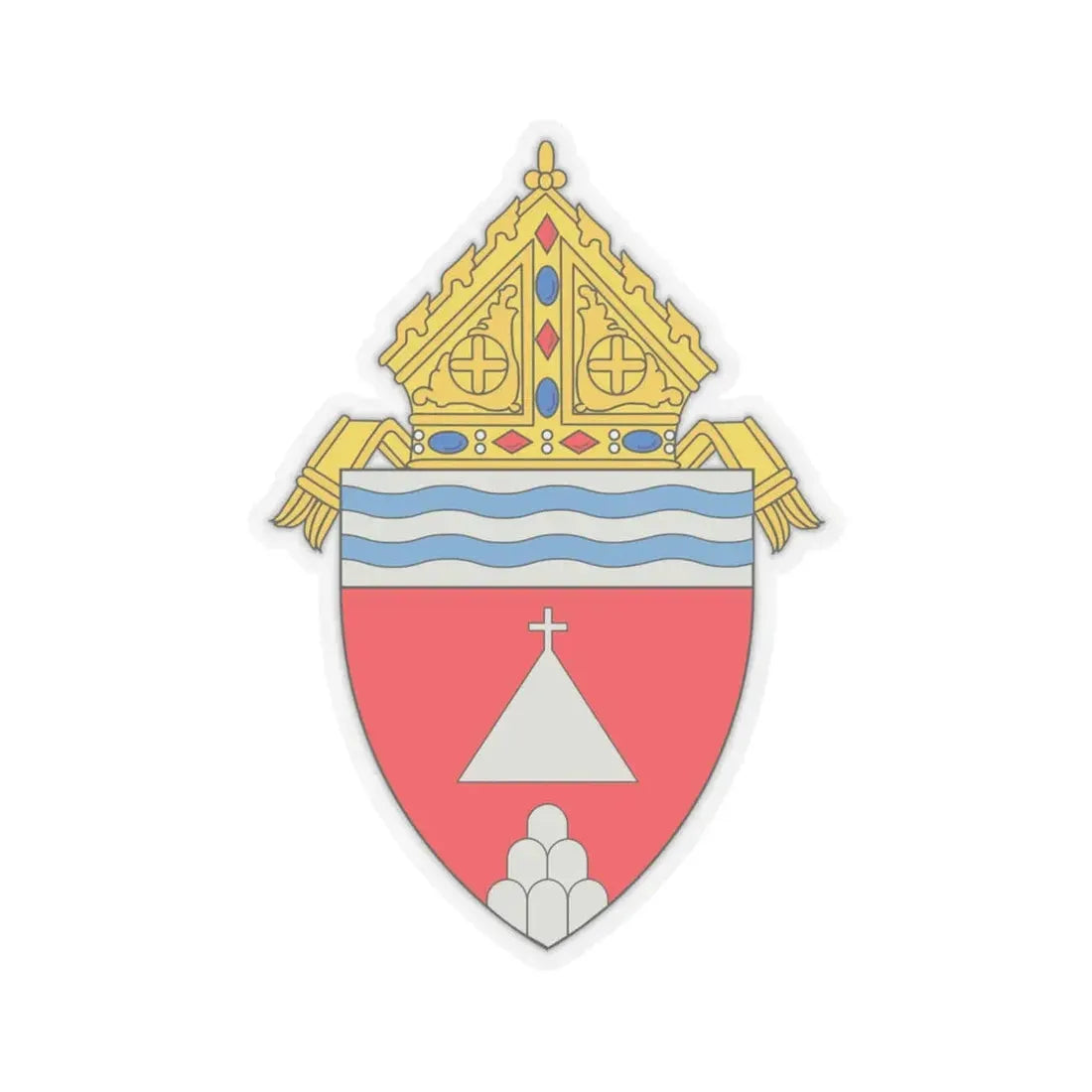 Roman Catholic Diocese of Memphis in Tennessee - STICKER Vinyl Kiss-Cut Decal 4 Inch Transparent - The Sticker Space