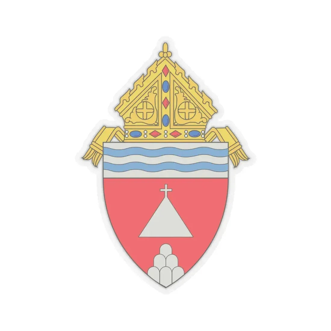 Roman Catholic Diocese of Memphis in Tennessee - STICKER Vinyl Kiss-Cut Decal 6 Inch Transparent - The Sticker Space