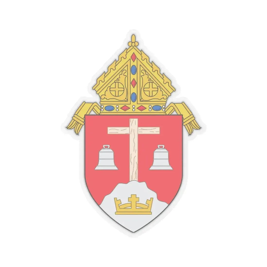 Roman Catholic Diocese of Monterey in California - STICKER Vinyl Kiss-Cut Decal 3 Inch Transparent - The Sticker Space