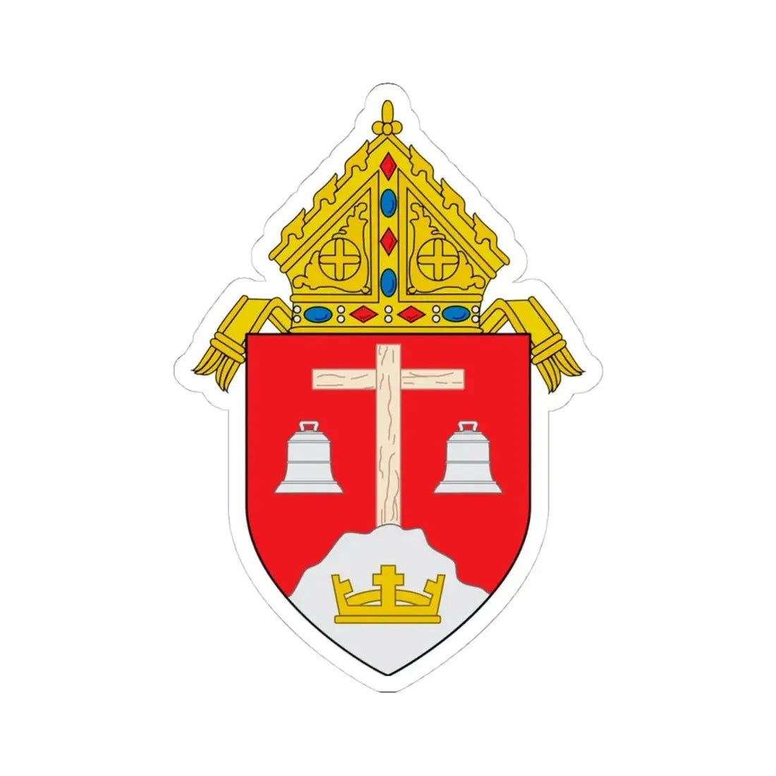 Roman Catholic Diocese of Monterey in California - STICKER Vinyl Kiss-Cut Decal 4 Inch White - The Sticker Space