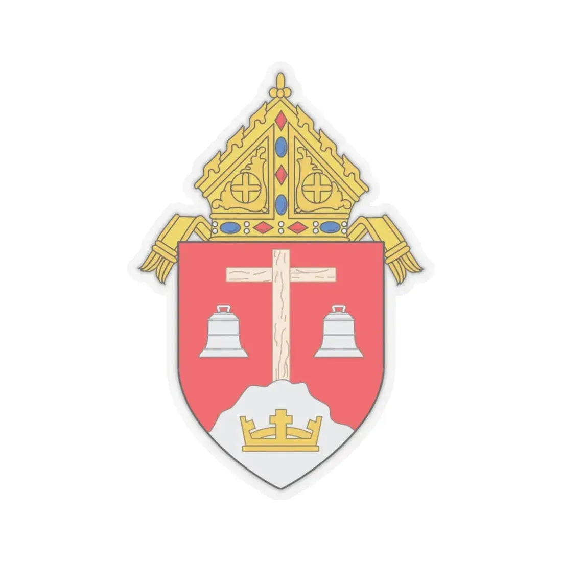 Roman Catholic Diocese of Monterey in California - STICKER Vinyl Kiss-Cut Decal 6 Inch Transparent - The Sticker Space