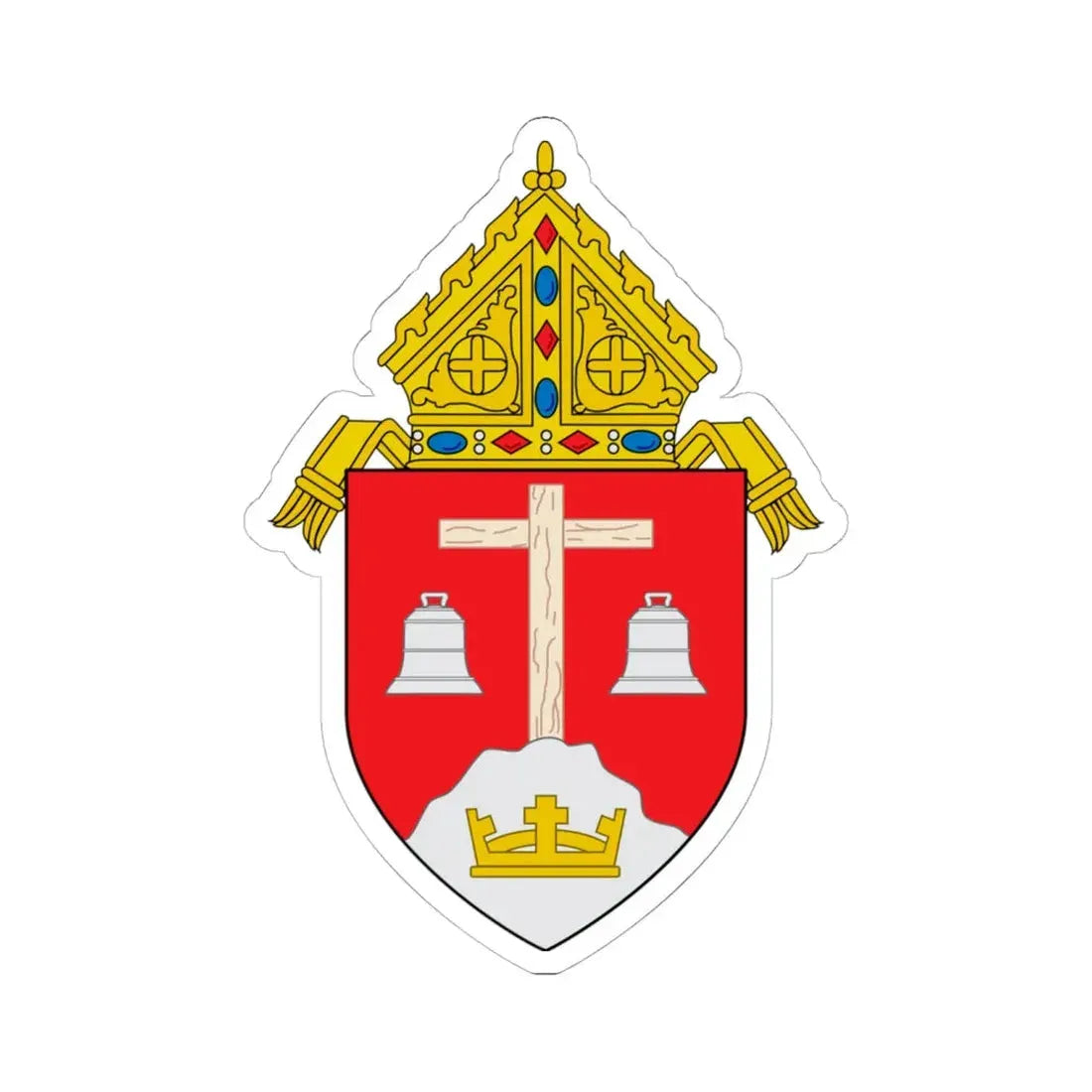Roman Catholic Diocese of Monterey in California - STICKER Vinyl Kiss-Cut Decal 6 Inch White - The Sticker Space