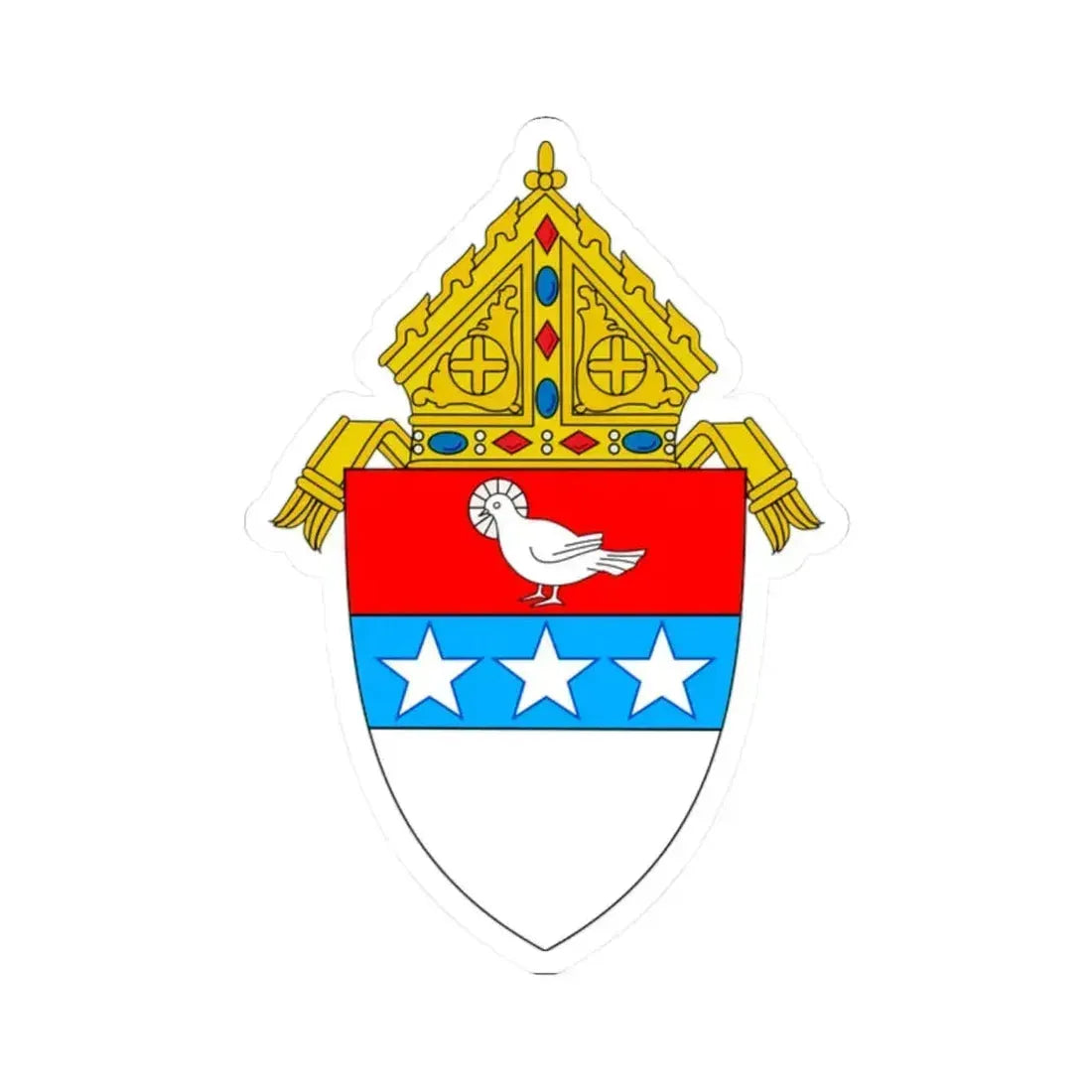 Roman Catholic Diocese of Nashville - STICKER Vinyl Kiss-Cut Decal 2 Inch White - The Sticker Space