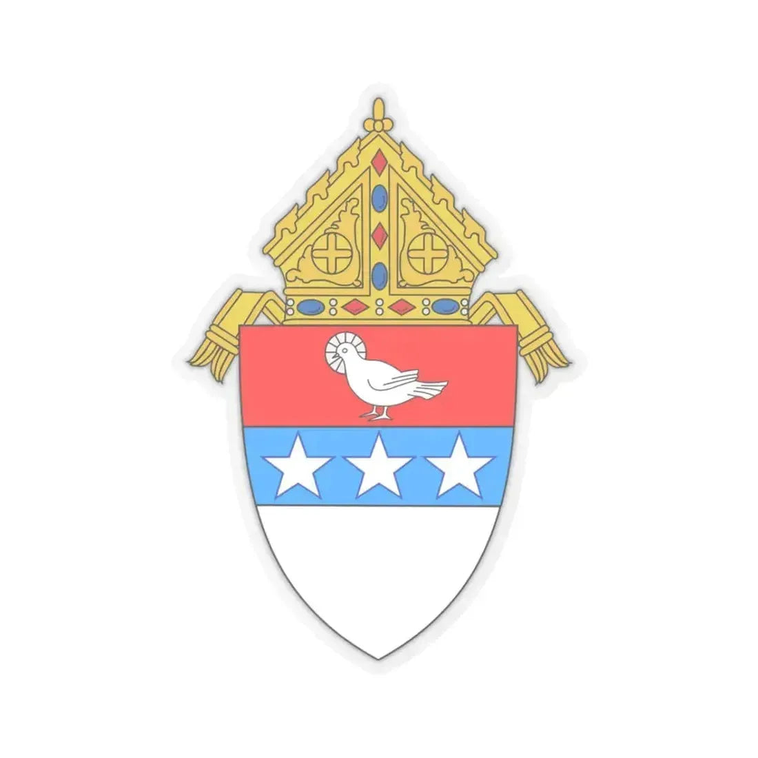 Roman Catholic Diocese of Nashville - STICKER Vinyl Kiss-Cut Decal 3 Inch Transparent - The Sticker Space