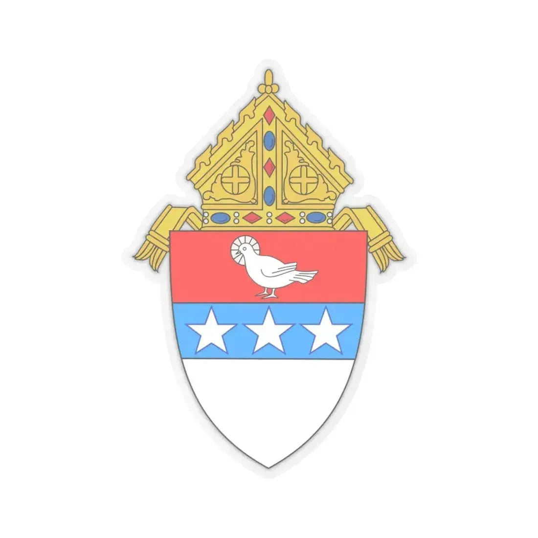 Roman Catholic Diocese of Nashville - STICKER Vinyl Kiss-Cut Decal 4 Inch Transparent - The Sticker Space